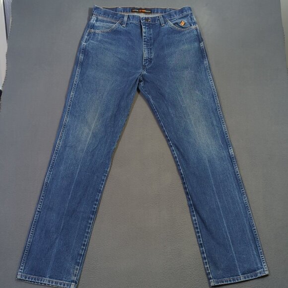 Wrangler FR Jeans Men's 36x36 Fits 36x35 Blue 13 Original Flame Resistant Denim - Picture 2 of 13
